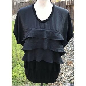 Wilfred Silk Ruffle Blouse Top